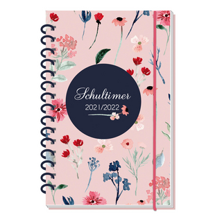 Trötsch Schülerkalender Flexi Sprialbindung Flower 2021/2022