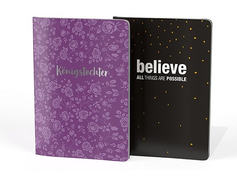 Notizheft-Set - K&ouml;nigstochter & Believe