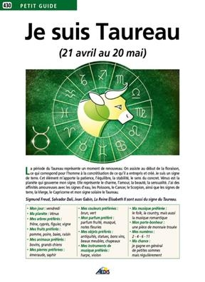 JE SUIS TAUREAU -  PETIT GUIDE 430