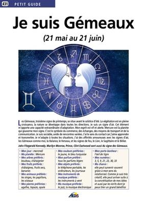 JE SUIS GEMEAUX -  PETIT GUIDE 431
