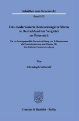 Das modernisierte Besteuerungsverfahren in Deutschland im Vergleich zu &Ouml;sterreich. - Christoph Schmidt