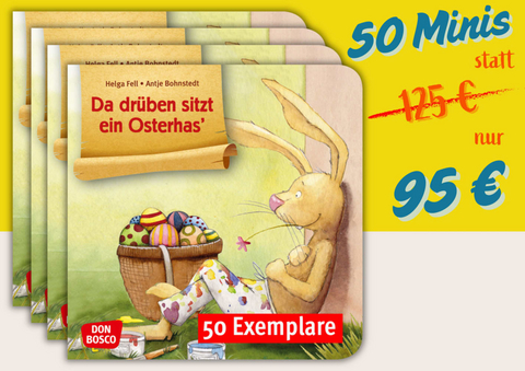 Da dr&uuml;ben sitzt ein Osterhas'. Mini-Bilderbuch. Paket mit 50 Exemplaren zum Vorteilspreis - Helga Fell