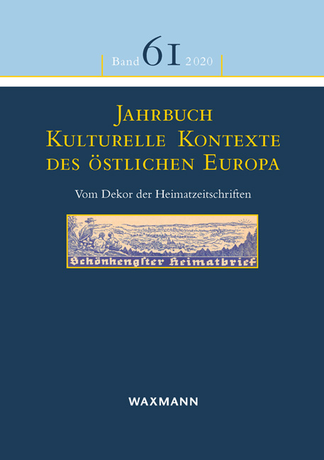 Jahrbuch Kulturelle Kontexte des &ouml;stlichen Europa - 