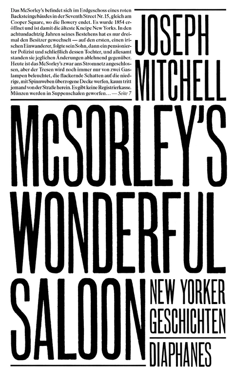 McSorley&rsquo;s Wonderful Saloon - Joseph Mitchell