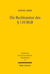Die Rechtsnatur des § 110 BGB - Daniel Rodi