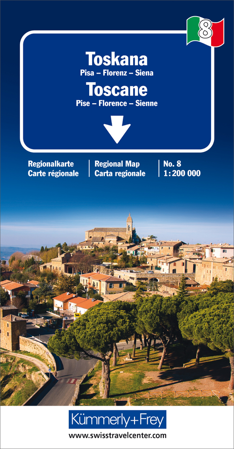 Toskana Nr. 08 Regionalkarte Italien 1:200 000
