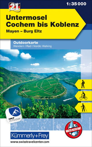 Untermosel Cochem bis Koblenz Nr. 21 Outdoorkarte Deutschland 1:35 000