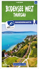 K&uuml;mmerly+Frey Wanderkarte 2 Bodensee West, Thurgau 1:40.000