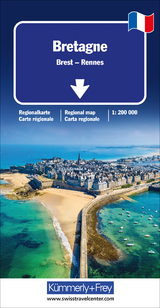 Bretagne Regionalkarte Frankreich 1:200 000 - 