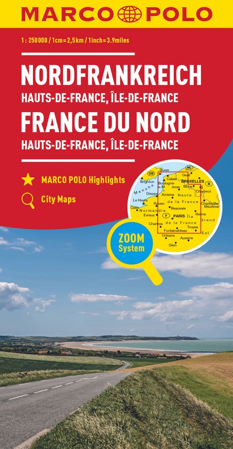 MARCO POLO Regionalkarte Hauts-de-France, &Icirc;le-de-France 1:300.000