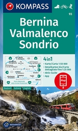 KOMPASS Wanderkarte 93 Bernina, Valmalenco, Sondrio 1:50.000