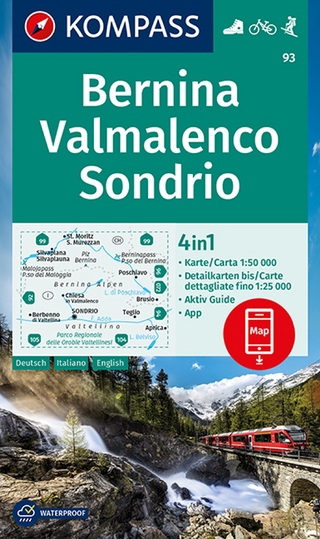 KOMPASS Wanderkarte 93 Bernina, Valmalenco, Sondrio 1:50.000