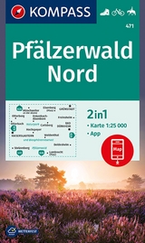 KOMPASS Wanderkarte 471 Pf&auml;lzerwald Nord 1:25.000