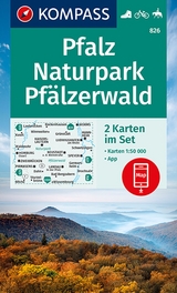 KOMPASS Wanderkarten-Set 826 Pfalz, Naturpark Pf&auml;lzerwald (2 Karten) 1:50.000