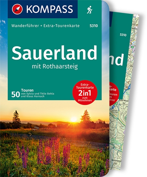 KOMPASS Wanderführer Sauerland mit Rothaarsteig, 50 Touren - Sylvia und Thilo Behla, Klaus Harnach