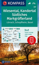 KOMPASS Wanderkarte 897 Wiesental, Kandertal, S&uuml;dliches Markgr&auml;flerland 1:25.000