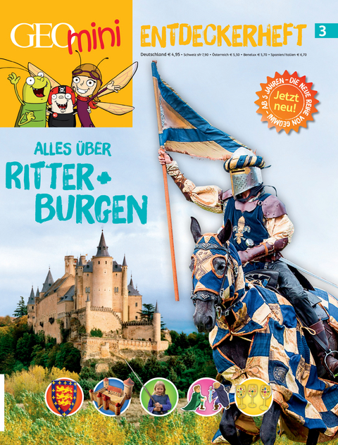 GEOlino mini Entdeckerheft 3/2016 - Alles über Ritter + Burgen - Rosa Wetscher