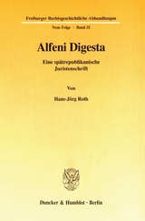 Alfeni Digesta. - Hans-J&ouml;rg Roth