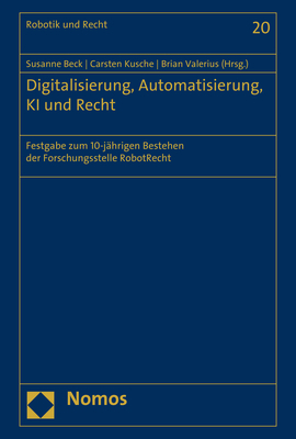 Digitalisierung, Automatisierung, KI und Recht - 