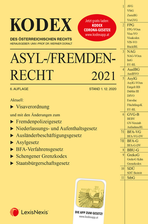 KODEX Asyl- und Fremdenrecht 2021 - inkl. App - 