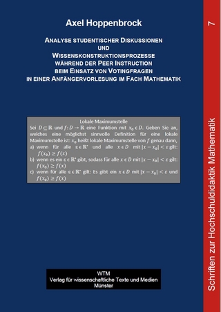 Analyse studentischer Diskussionen und Wissenskonstruktionsprozesse während der Peer Instruction beim Einsatz von Votingfragen in einer Anfängervorlesung im Fach Mathematik