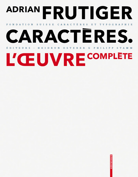 Adrian Frutiger &ndash; Caract&egrave;res - 