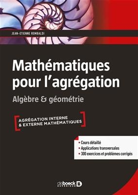MATHEMATIQUE POUR L'AGREGATION -  ROMBALDI ED 2017