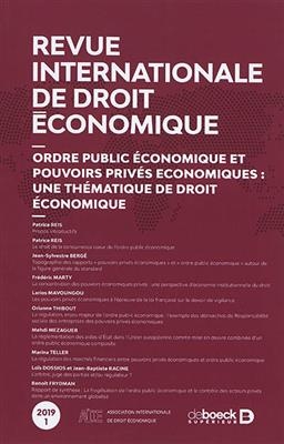 REVUE INTERNATIONALE DE DROIT ECONOMIQUE