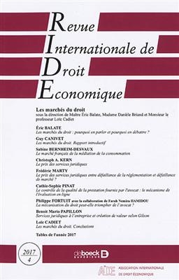 REVUE INTERNATIONALE DE DROIT ECONOMIQUE -  Collectif