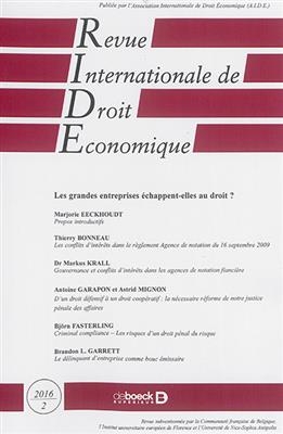 REVUE INTERNATIONALE DE DROIT ECONOMIQUE
