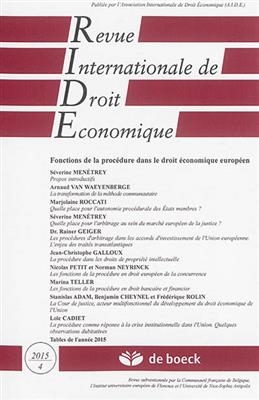REVUE INTERNATIONALE DE DROIT ECONOMIQUE