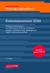 Veranlagungshandbuch Einkommensteuer 2020, 72.A. - 