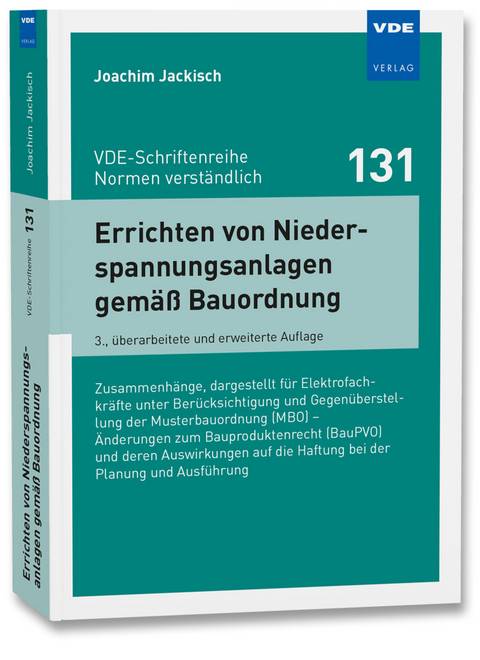 Errichten von Niederspannungsanlagen gem&auml;&szlig; Bauordnung - Joachim Jackisch