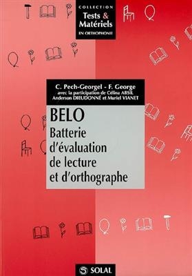 BELO BATTERIE D EVALUATION DE LECTURE ET