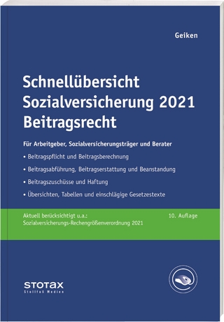 Schnellübersicht Sozialversicherung 2021 Beitragsrecht