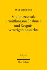 Strafprozessuale Ermittlungsma&szlig;nahmen und Zeugnisverweigerungsrechte - Anne Schneider