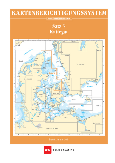Berichtigung Sportbootkarten Satz 5: Kattegat (Ausgabe 2021)