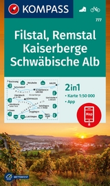 KOMPASS Wanderkarte 777 Filstal, Remstal, Kaiserberge, Schw&auml;bische Alb 1:50.000