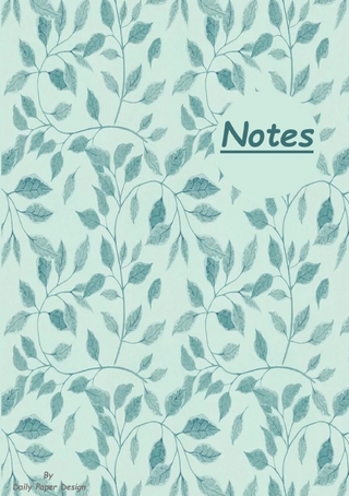 Notizbuch A5 liniert [Blue Leaves – Blaue Blätter] Softcover von Daily Paper Design | 80 Seiten | als Tagebuch, Bullet Journal, Notizheft | FSC-zertifiziert & aus nachhaltiger und umweltschonender Forstwirtschaft