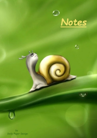 Notizbuch A5 liniert [Snail - Schnecke] Softcover von Daily Paper Design | 80 Seiten | als Tagebuch, Bullet Journal, Notizheft | FSC-zertifiziert & aus nachhaltiger und umweltschonender Forstwirtschaft