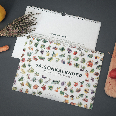 Ringkalender in A4 als Saisonkalender Obst & Gem&uuml;se