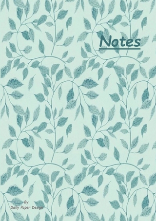 Notizbuch A5 dotted [Blue Leaves – Blaue Blätter] Softcover von Daily Paper Design | 80 Seiten | als Tagebuch, Bullet Journal, Notizheft | FSC-zertifiziert & aus nachhaltiger und umweltschonender Forstwirtschaft