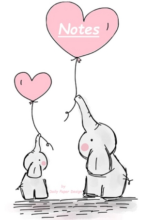 Notizbuch A5 liniert [Elephant Love – Elefanten Liebe] Softcover von Daily Paper Design | 80 Seiten | als Tagebuch, Bullet Journal, Notizheft | FSC-zertifiziert & aus nachhaltiger und umweltschonender Forstwirtschaft