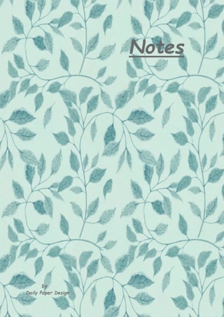 Notizbuch A5 liniert [Blue Leaves – Blaue Blätter] Hardcover von Daily Paper Design | 80 Seiten | als Tagebuch, Bullet Journal, Notizheft | FSC-zertifiziert & aus nachhaltiger und umweltschonender Forstwirtschaft