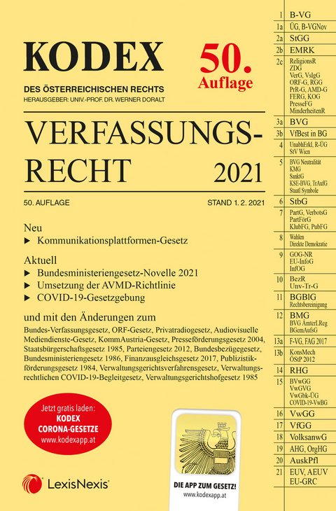 KODEX Verfassungsrecht 2021 - 