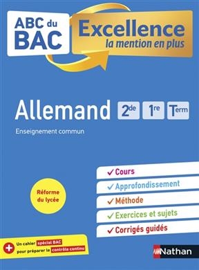 Allemand 2de, 1re, terminale : enseignement commun : r&eacute;forme du lyc&eacute;e
