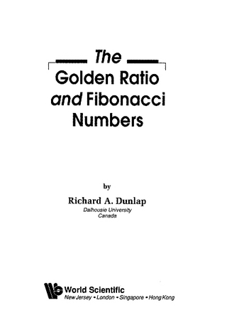 GOLDEN RATIO & FIBONACCI NUMBERS,THE