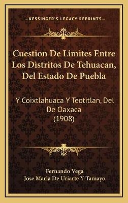 Cuestion De Limites Entre Los Distritos De Tehuacan, Del Estado De Puebla
