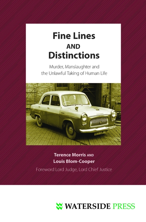 Fine Lines and Distinctions -  Louis Blom-Cooper,  Terrence Morris
