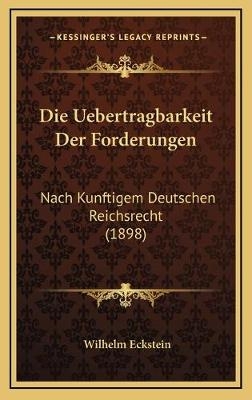 Die Uebertragbarkeit Der Forderungen